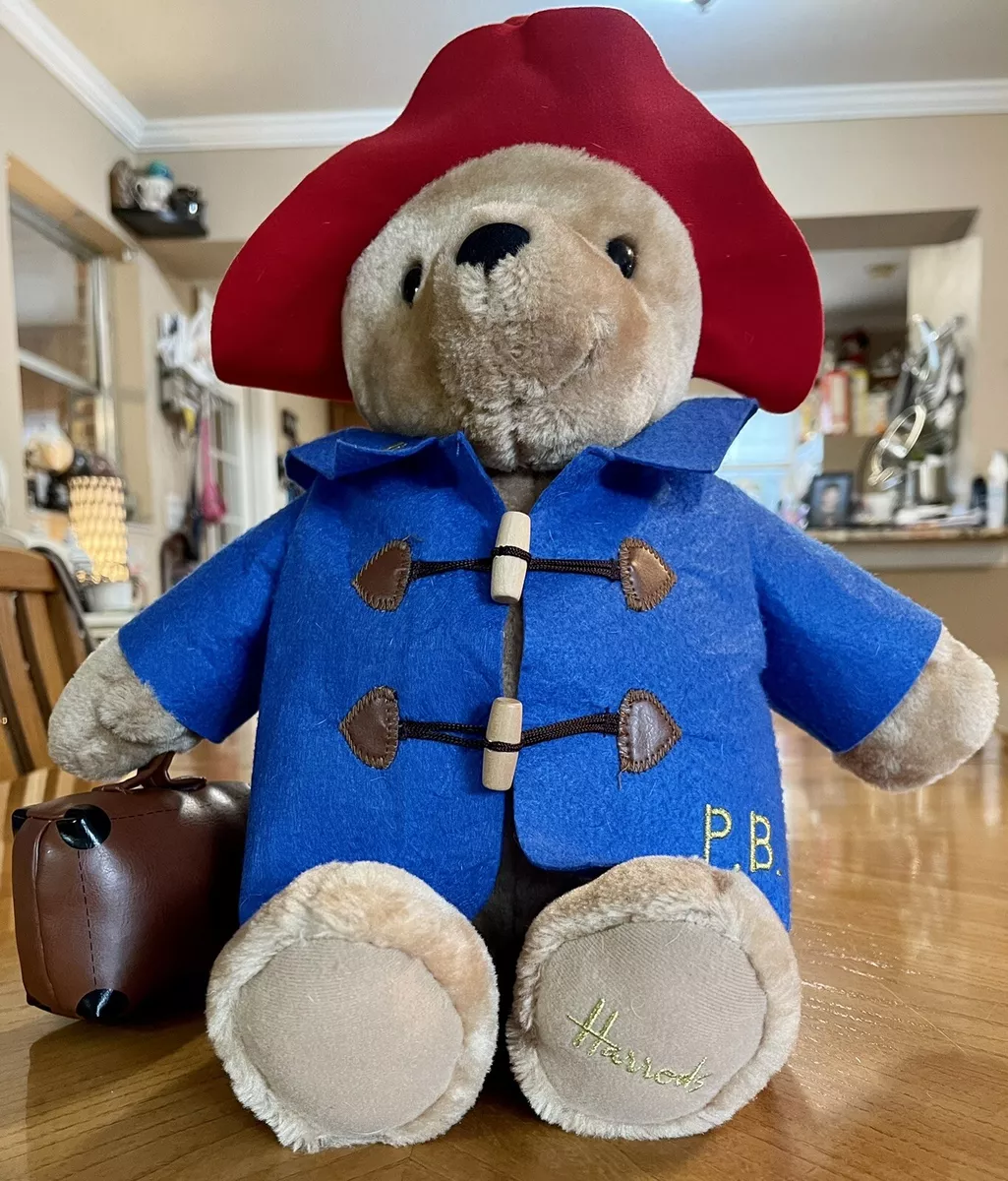 Paddington Bear Harrods Collaboration Plush Toy Unused With Tote 17” HTF TZ