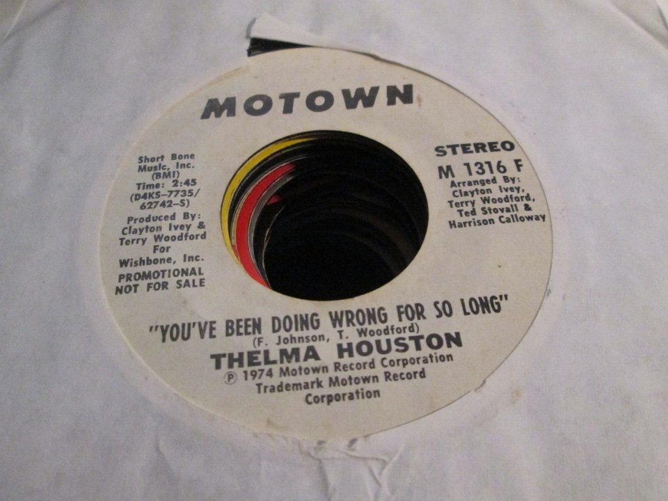 Thelma Houston You've Been Doing Wrong For So Long 1974 PROMO eBay