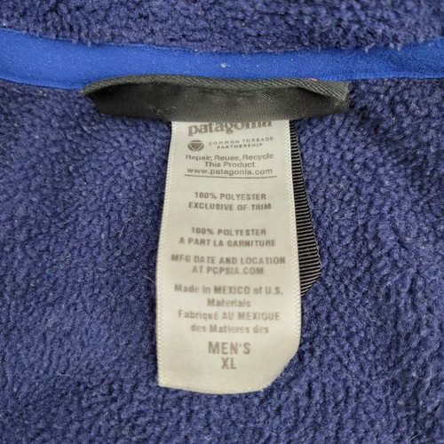 Patagonia Synchilla Fleece 1/2 Zip Mens XL Blue Pullover Sweater Mock Neck - Picture 4 of 8