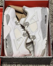 Air Jordan 4 Retro GS "2021 White Oreo" DJ4699 100 Boys Size 6 Excellent Cond