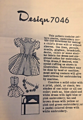 ORIGINAL VTG `40-50 Laura Wheeler Mail Order Girls Dress Design 7046 SZ 6 |  eBay