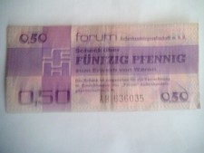 DDR: Forum-Scheck 0,50M / 50 Pfennig 1979