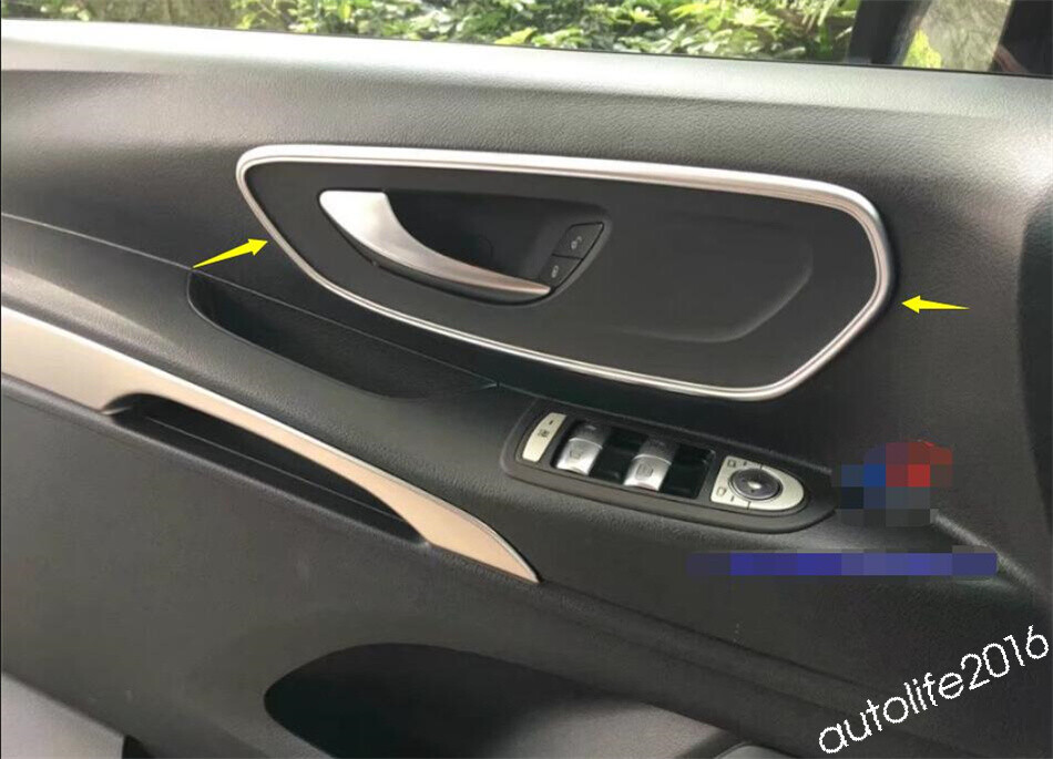 Door Doorknob Handle Bowl Cover Trim For Benz Vito W447 2014 - 2021 Accessories