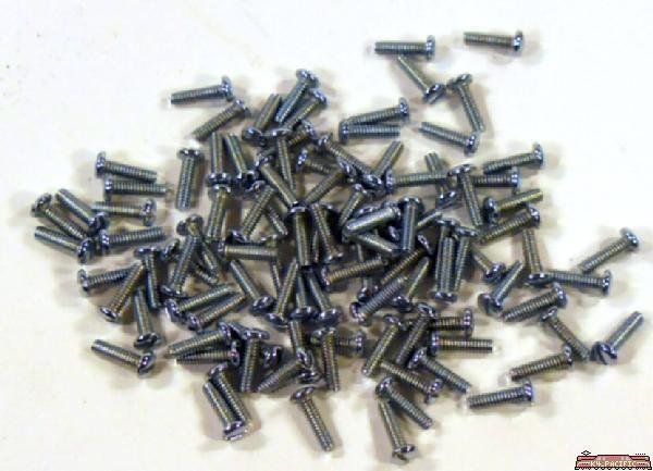 Miniature Hardware Parts 100 Pack Freight Car Truck Small Screws 2-56 x 5/16