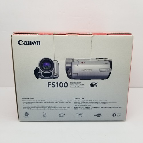 Canon FS100 Digital Video Camcorder 48x/2000x Zoom W/Box Power Cord Remote +More - Picture 21 of 22