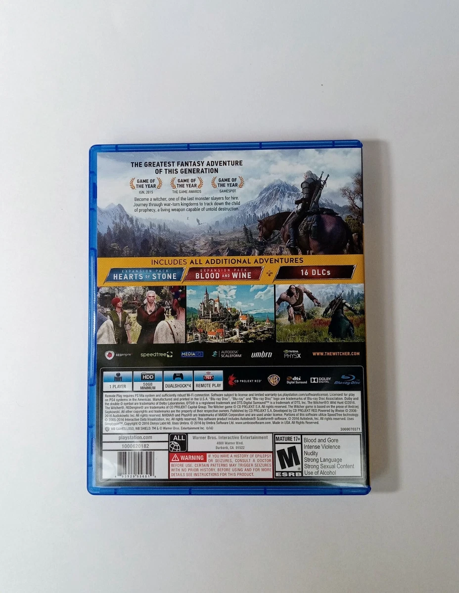 The Witcher 3: Wild Hunt Complete Edition - PlayStation 4