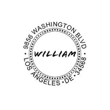 Imprue's New Decorative French Name Custom Self ink stamp - IDEAL 400R