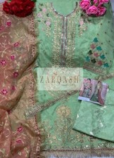 Pakistani Designer Maria B Embroidered 3 Pcs Stitched Suit 
