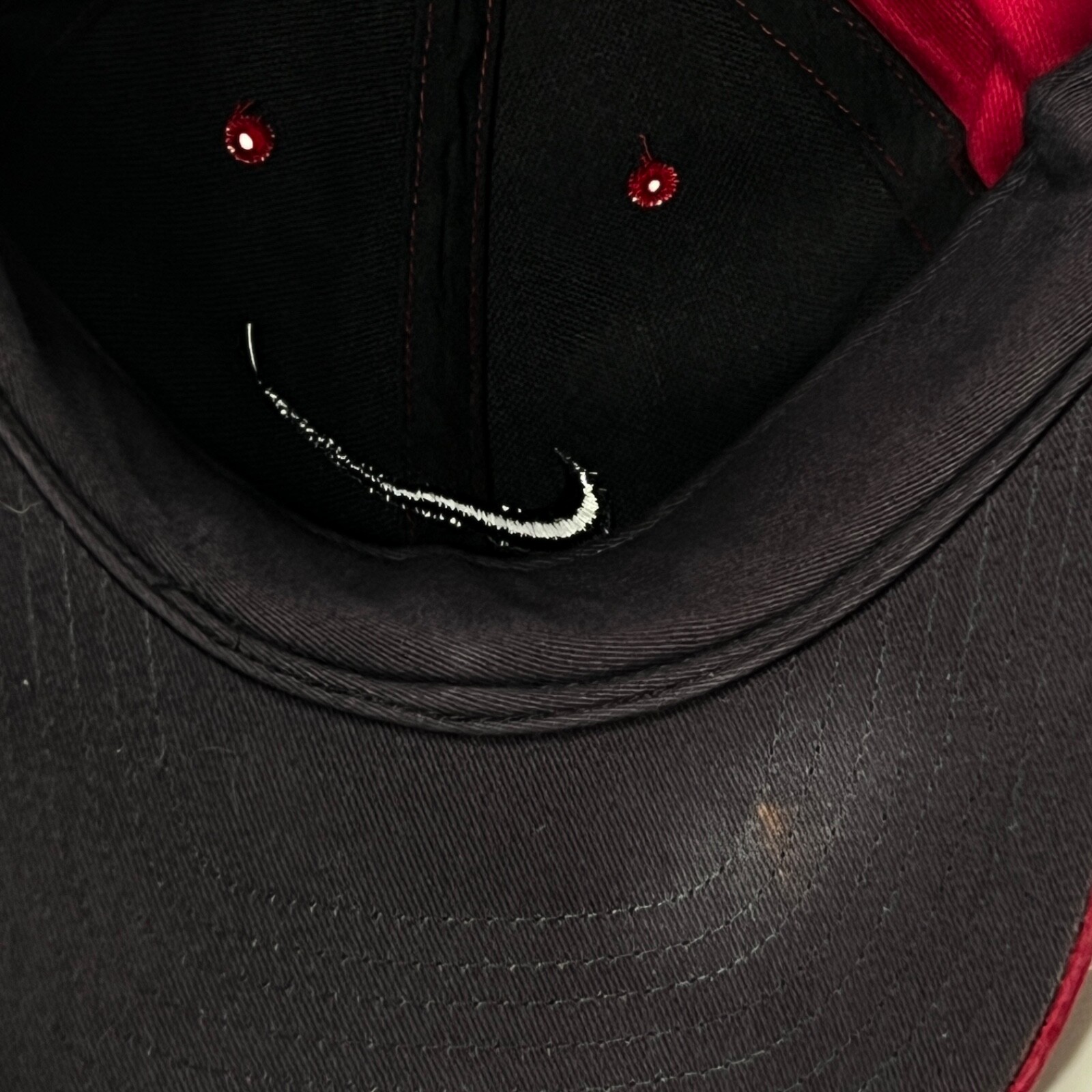 Nike Golf Hat Red Adjustable Center Swoosh thumbnail 8