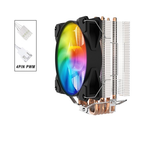 Refroidisseur CPU dissipateur thermique caloduc 120mm 3/4 broches PWM ventilateur RGB LGA pour Inter 12 - Photo 7/14