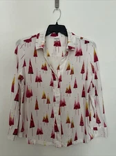 Soma Sleepwear Pajama Top Women’s Size M Button Up Cool Nights Very Soft New