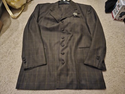VINTAGE BROWN GINO CAPPELI SPORT COAT JACKET sz R46 P41  Inseam 31 blazer suit 