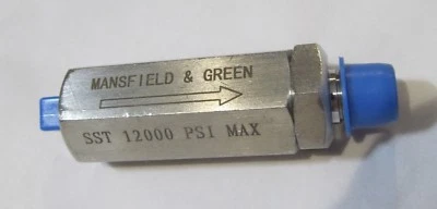 NEW AMETEK SST MANSFIELD & GREEN 12000 PSI CHECK VALVE STAINLESS STEEL 1/8"