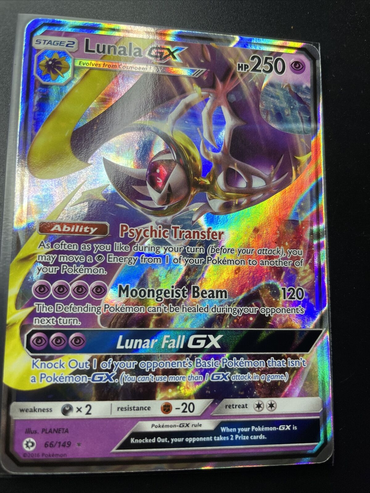 Mavin  Pokemon TCG Lunala GX 66/149 Holo Foil Ultra Rare Sun