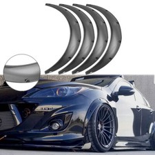 4x 4.5 Carbon Fender Flares Wheel Wide Arches Body Kit For Mazda 3 Mazdaspeed3