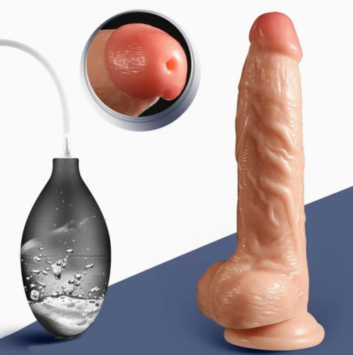 Realistic Ejaculating Dildo Squirting Dildo Soft Silicone Huge Sex Toy For Women - Picture 9 of 11