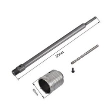 FRESA PER MURO A TAZZA 60 MM ASTA PROLUNGA 50 CM PER TRAPANO ATTACCO SDS PLUS