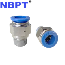 Push to Connect Straight 6 mm tube x 1/8 BSPT One Touch Fitting,  lot of 10