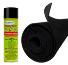 16ftx3.75ft Black  Liner Speaker Box Carpet+1 CAN 777 instant tack GLUE adhesive