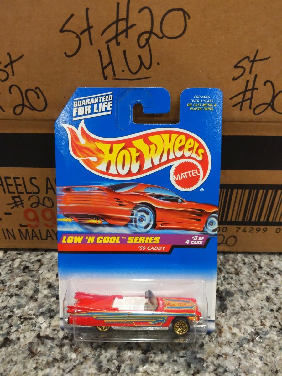 1997 1959 '59 Caddy Red Pink Low 'N Cool Series Hot Wheels NEW