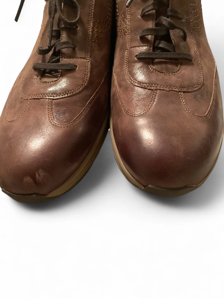 Zapatos de boliche Oxford cómodos de cuero marrón con cordones DUREA para hombre EE. UU. 9,5 Foto 2 de 4