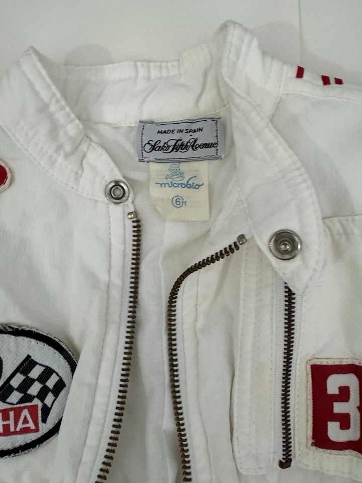 Traje de carreras vintage de una pieza Saks Fifth Ave Baby Club de la década de 1980 con cremallera - 6 meses Foto 3 de 4