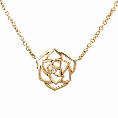 Piaget Rose Anhänger 18k Roségold mit Diamant V47409 BRANDNEU
