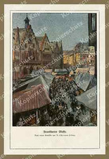 Rudolf Schramm-Zittau Frankfurt am Main Messe R&ouml;merberg Marktst&auml;nde Hessen 1912