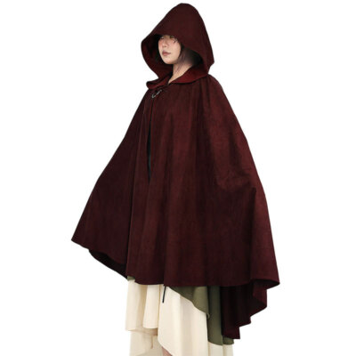 Middle Ages Stage Performance Cloak Gothic Women's Solid Color Long Cloak New