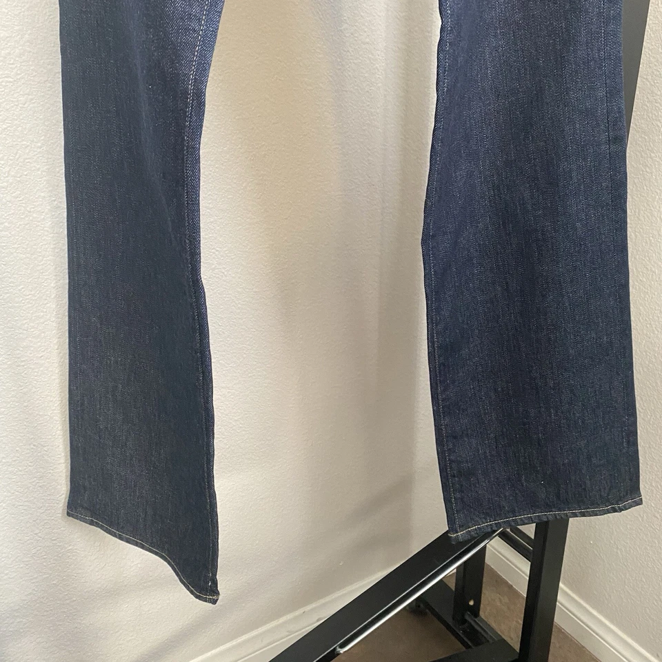 NWT Paige Maternity Women Denim Jeans 34 Dark Wash Blue Bootcut Elastic Band - Image 4 of 4