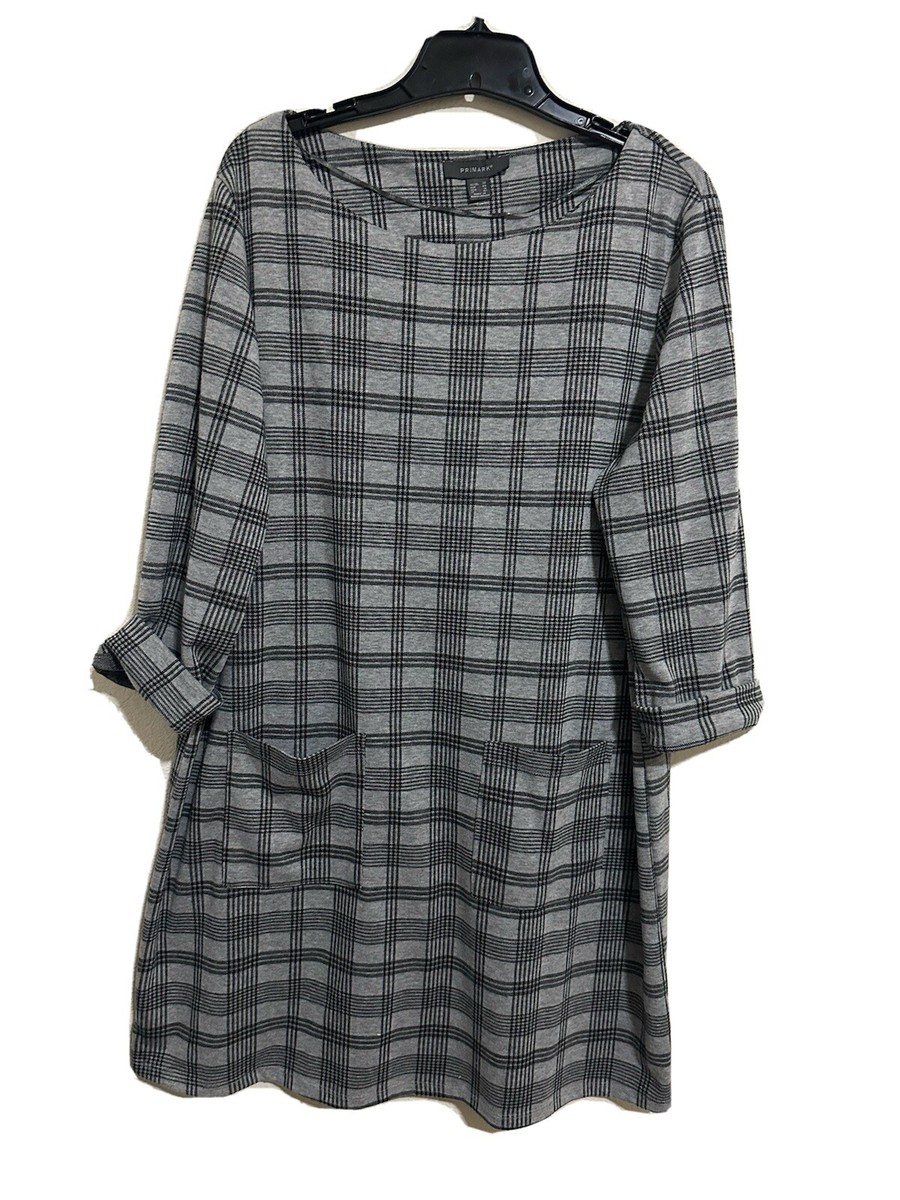 primary woman dress square design gray size 16