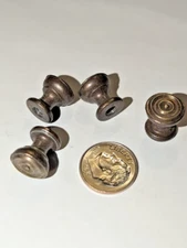 Tiny Vintage Look Cabinet Drawer/Door Pull Antique Bronze Finish Set of Two