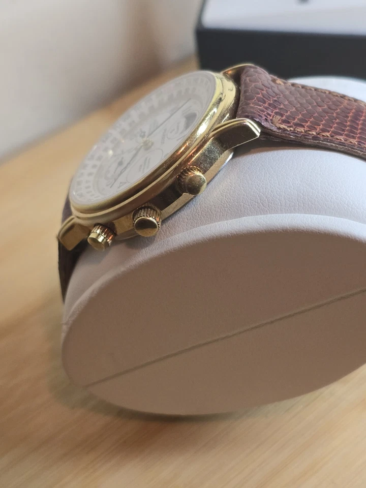 Reloj Vintage Peugeot Antiguo Moda Cuarzo Calendario Perpetuo Fase Lunar Foto 3 de 4