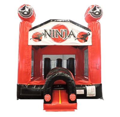 Commercial Inflatable Bounce House Ninja Jumping Castle Kids Moonwalk And Blower
