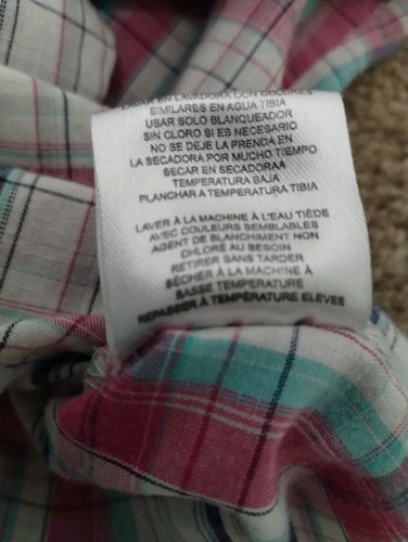 Ladies Wrangler Wrancher Shirt, Pearl Snaps, Long Sleeve- Pink Plaid, Size Large - Picture 5 of 8