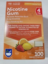 Rite Aid Stop Smoking Aid Gum Fruit Flavor 4mg 100CT Exp 4/2026