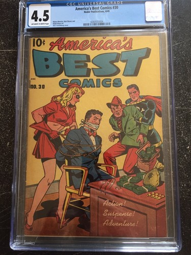 AMERICA'S BEST COMICS #30 CGC VG+ 4.5; OW-W; scarce!; Schomburg bondage cover!