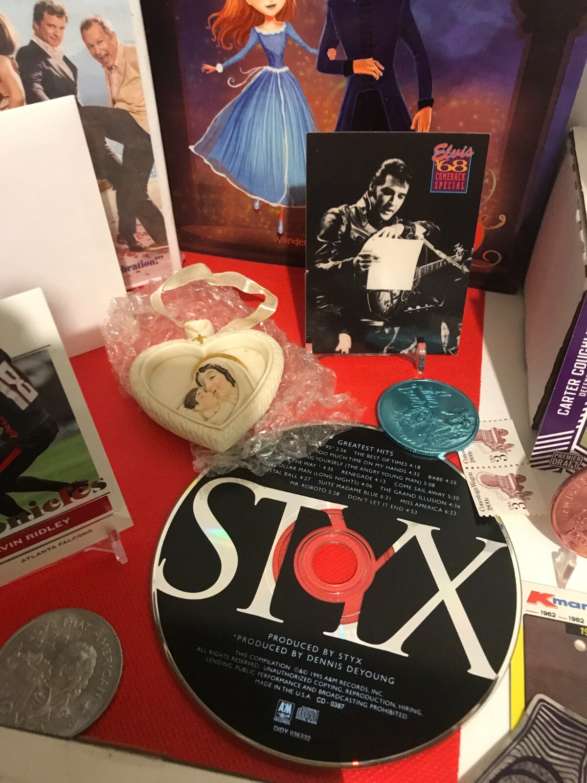 Huge Junk Drawer Lot of Collectibles, Gold Coin, Willie Mays, Misc