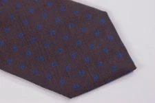 Altea Neck Tie NWT Deep Purple with Blue Dots Rayon Blend
