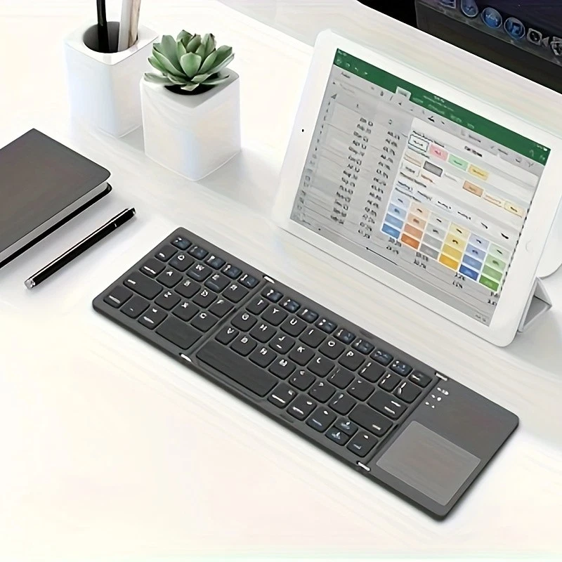 Folding Keyboard Mini Wireless Bluetooth Keyboard For Windows Android iPad IOS - Image 2 of 4