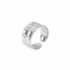 Ring Silberoptik breit   moderner Statement D...