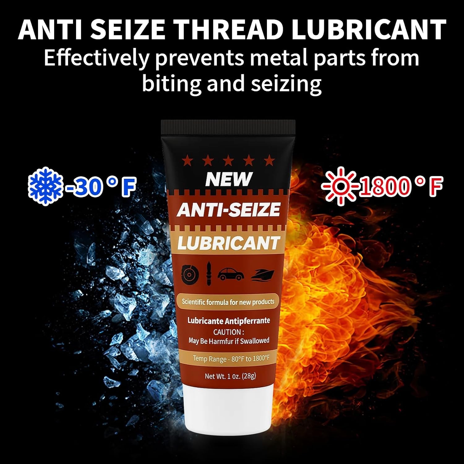 Copper Anti-Seize Brake Caliper Grease & Thread Lubricant - High Temp Copper Ant