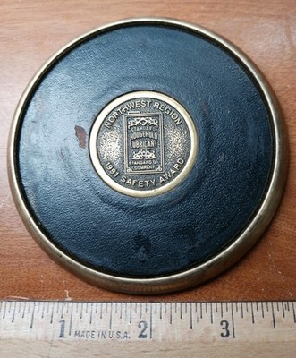 1991 Northwest Region Safety Award Standard Oil Company Coaster Paperweight