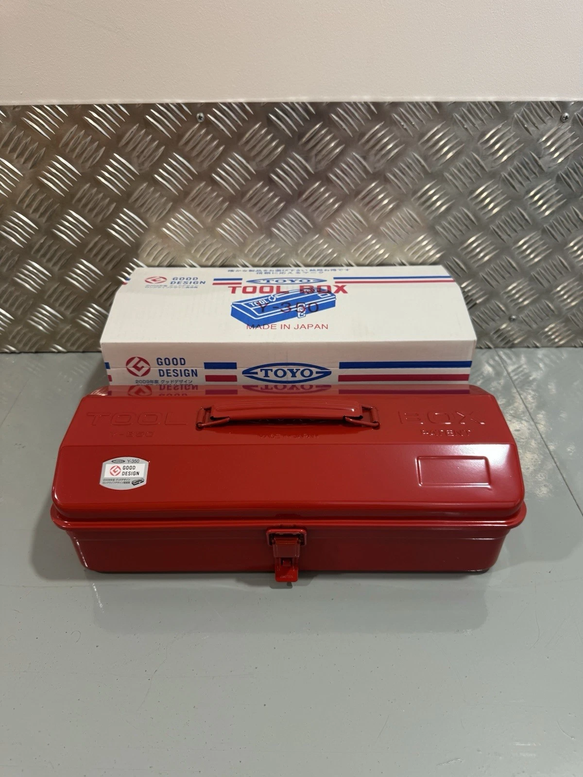 TOYO STEEL Y-350 Trunk Shaped Tool Box Red Pressed Steel Brand New