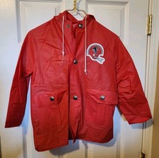 Vintage Atlanta Falcons Kids Childrens Raincoat Jacket Size Medium 6/7