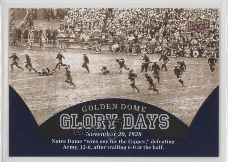 2013 Upper Deck University of Glory Days Notre Dame Fighting Irish #96 0a3