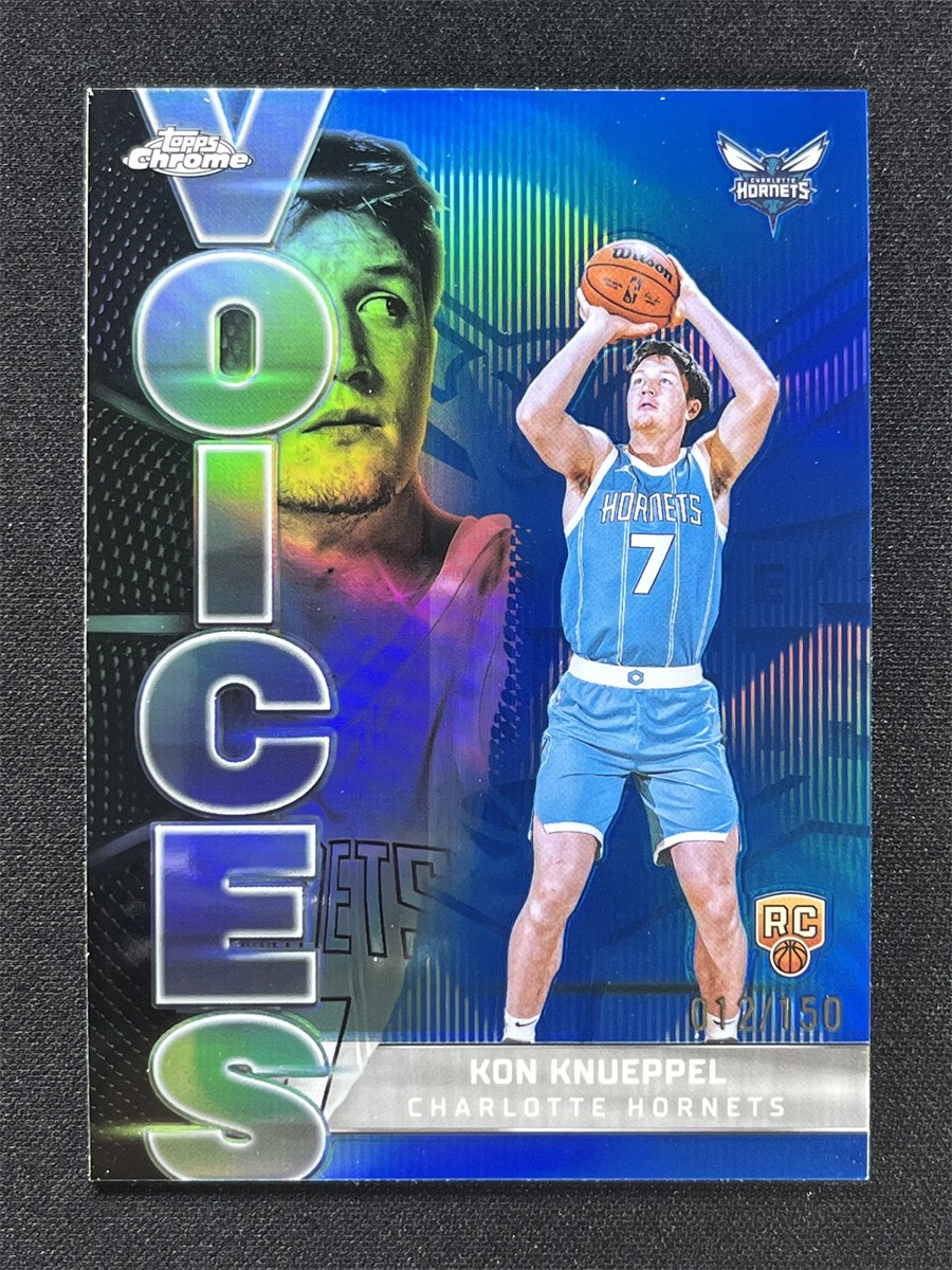 2025-26 Topps Chrome Kon Knueppel #VS-9 Blue Refractor Voices Rookie RC /150