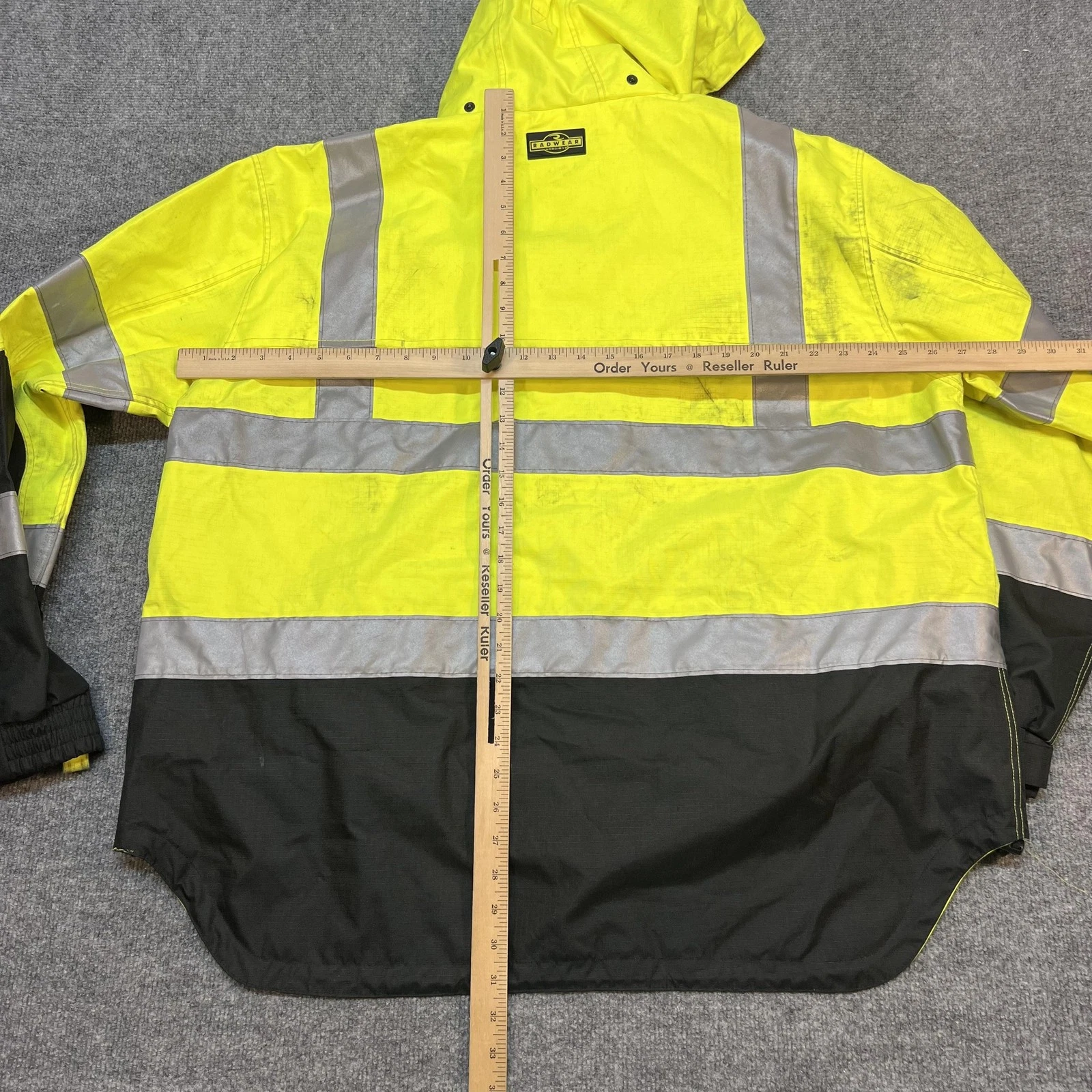 Radians Jacket Mens XL Yellow Hi Vis Hooded Insulated Reflective RW32-3Z1Y image 10
