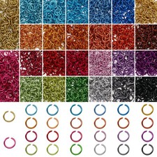 7800 Pieces Chainmail Jump Rings 26 Colors 6mm Open Aluminum Colored Yellow