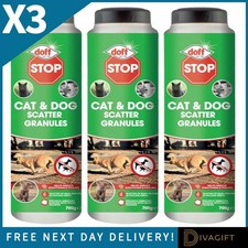 3 x DOFF CAT AND DOG REPELLENT 700G SCATTER GRANULES STOPS FOULING DIGGING NEW